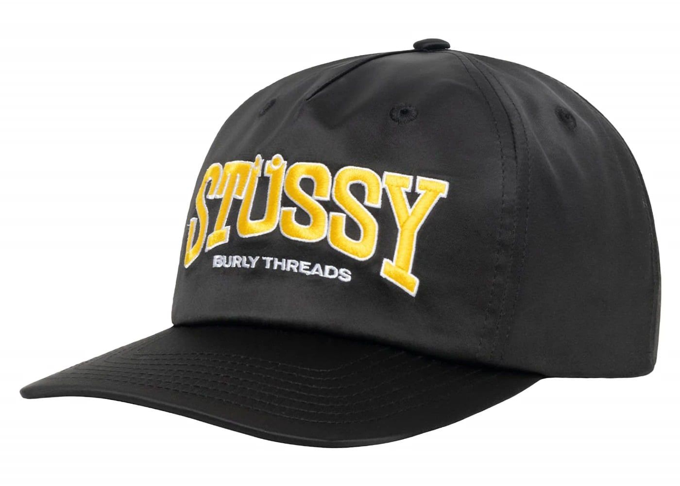  Mũ Stussy Mid Depth Burly Threads Snapback 'Black' 