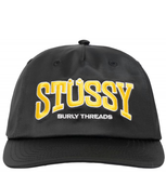  Mũ Stussy Mid Depth Burly Threads Snapback 'Black' 