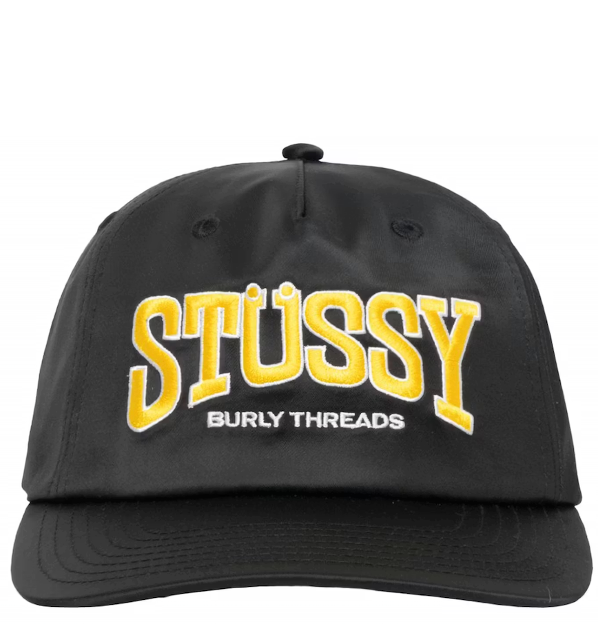  Mũ Stussy Mid Depth Burly Threads Snapback 'Black' 