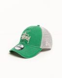  Mũ Stussy New Era 9Twenty Washed Basic Trucker 'Green' 