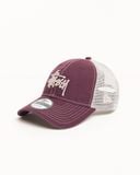  Mũ Stussy New Era 9Twenty Washed Basic Trucker 'Maroon' 