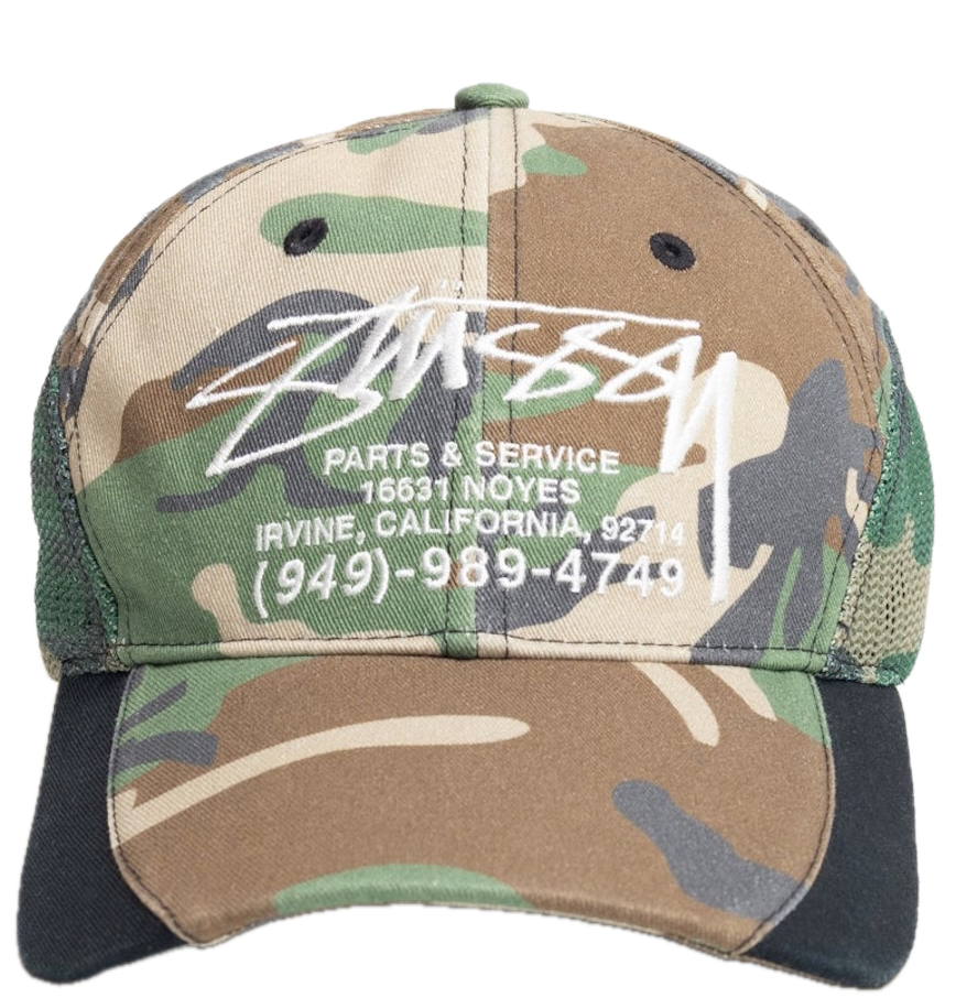  Mũ Stussy Parts & Service Mesh Cap 'Camo' 