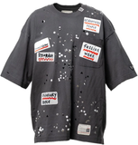  Áo Maison Mihara Yasuhiro Embellished Sticker T-shirt 'Black' 