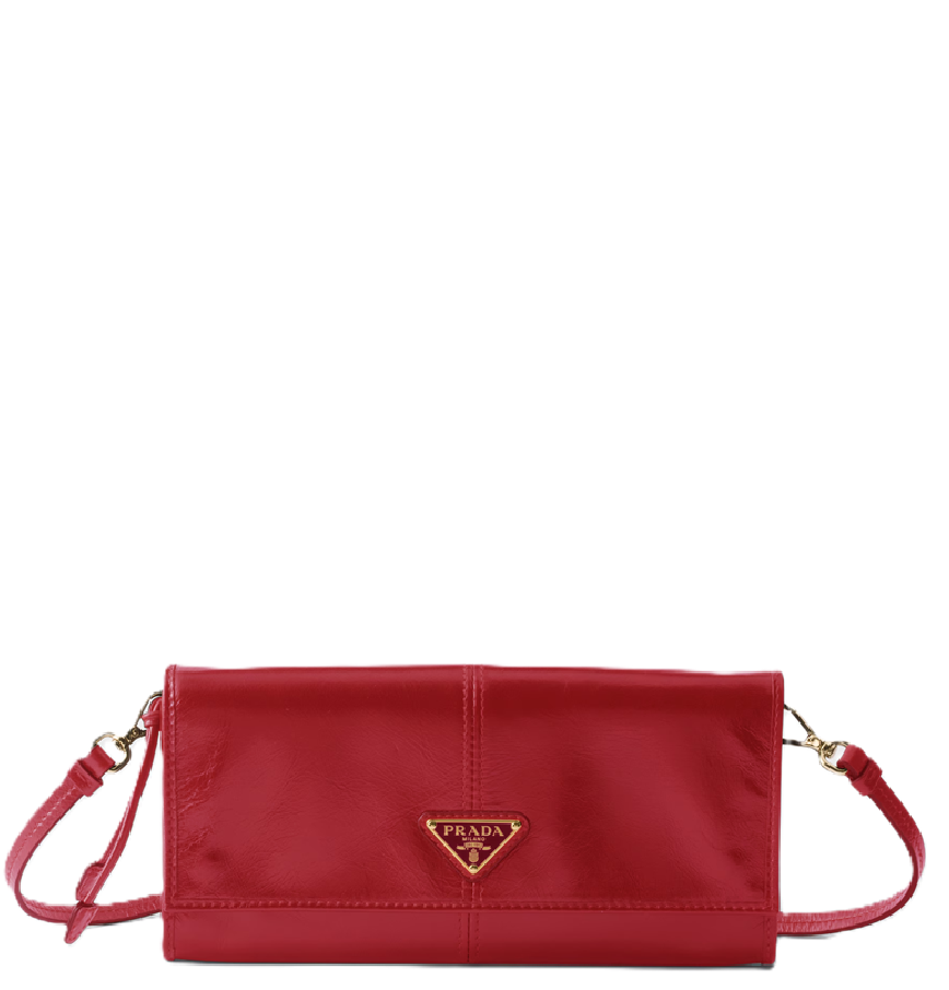  Túi Nữ Prada Wallet With Shoulder Strap 'Red' 