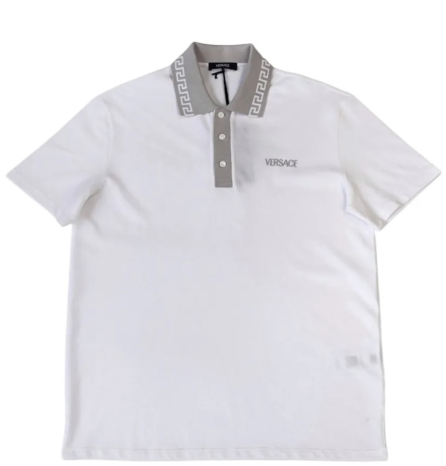 Áo Nam Versace Embroidered Logo 'White' 