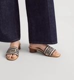 Dép Nữ Dior Dway Heeled Slide 'Natural Blue' 