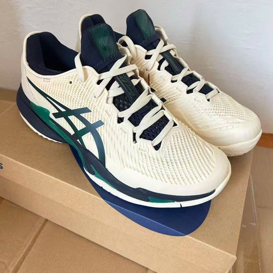  Giày Nam Asics Court FF 3 'Cream Jasper Green' 