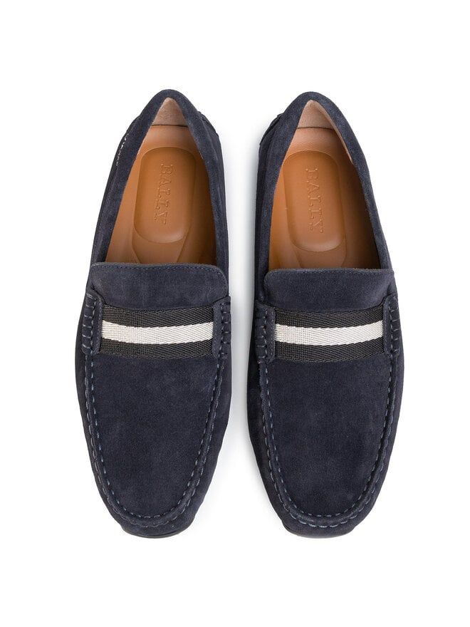  Giày Nam Bally Suede Pearce Driver Moccasins 'Navy' 