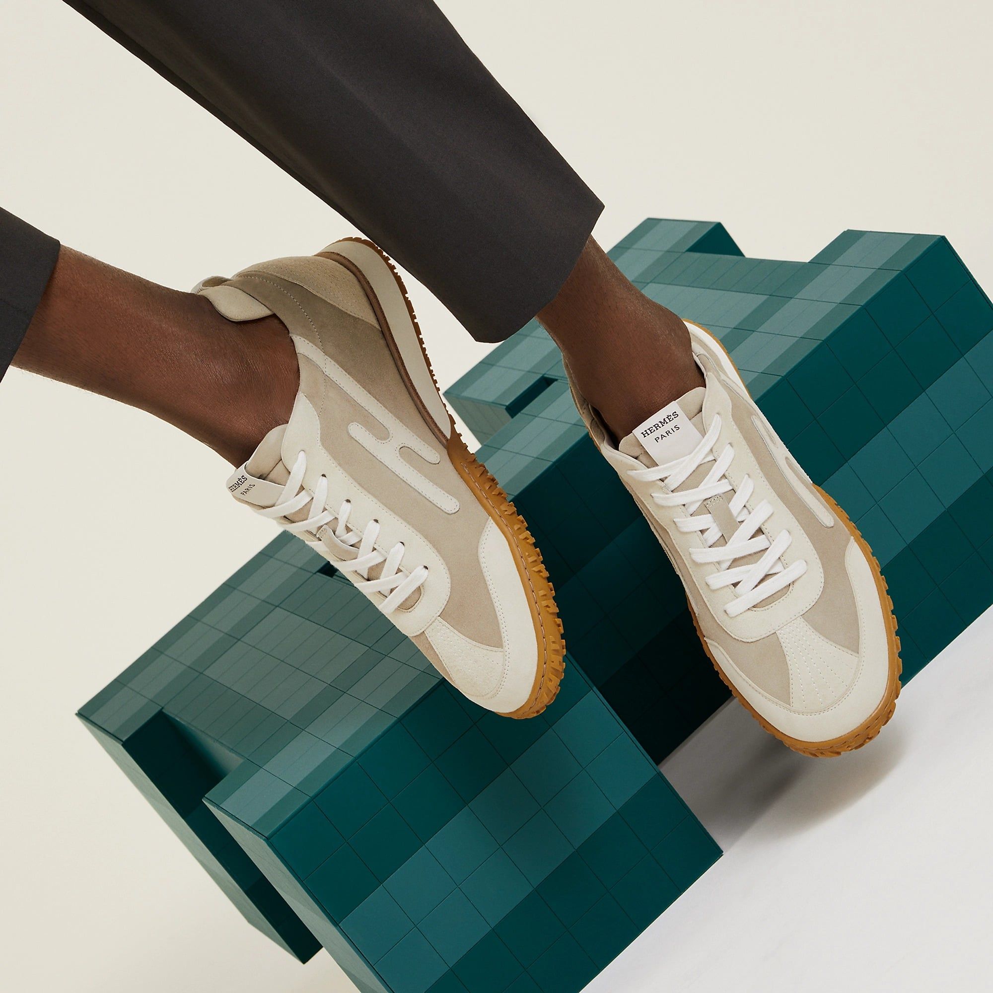  Giày Nam Hermes Jet Sneaker 'Beige Esquisse' 