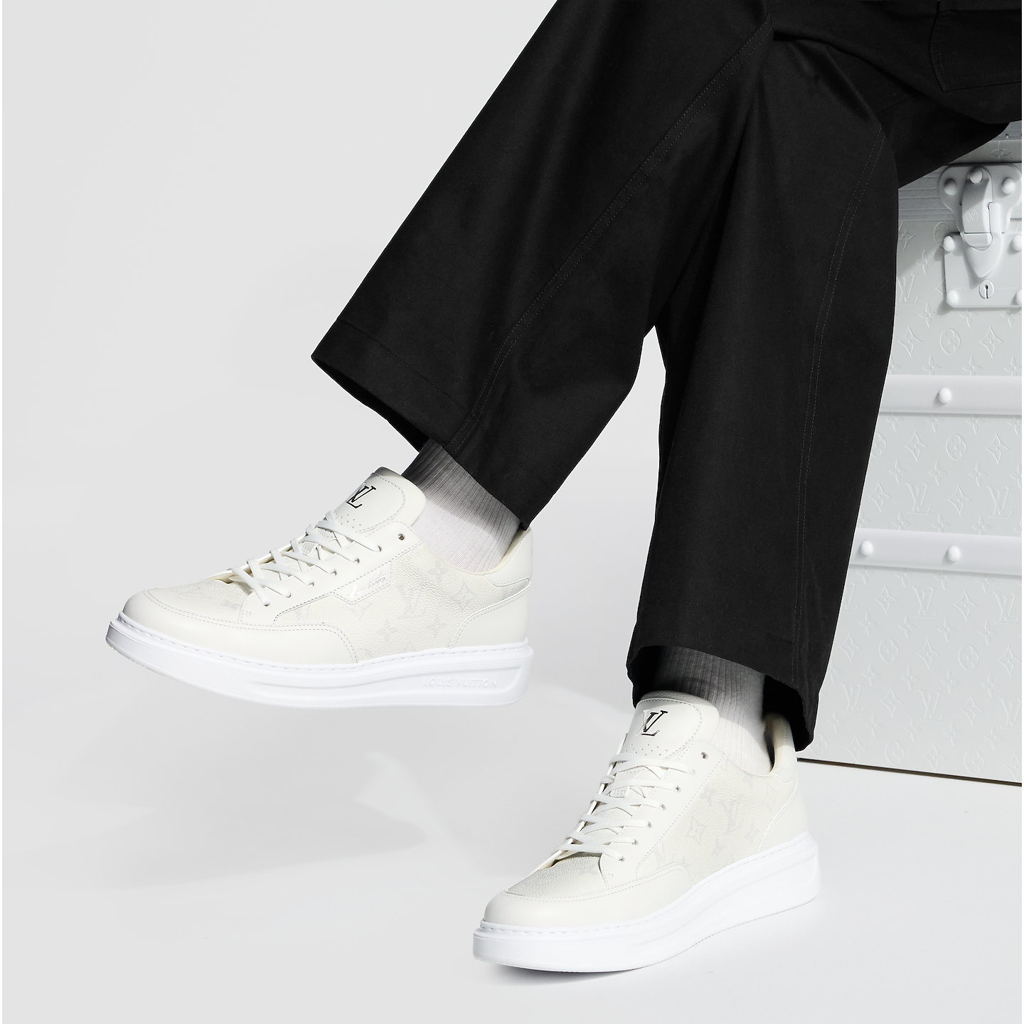  Giày Nam Louis Vuitton Beverly Hills Trainers 'White' 