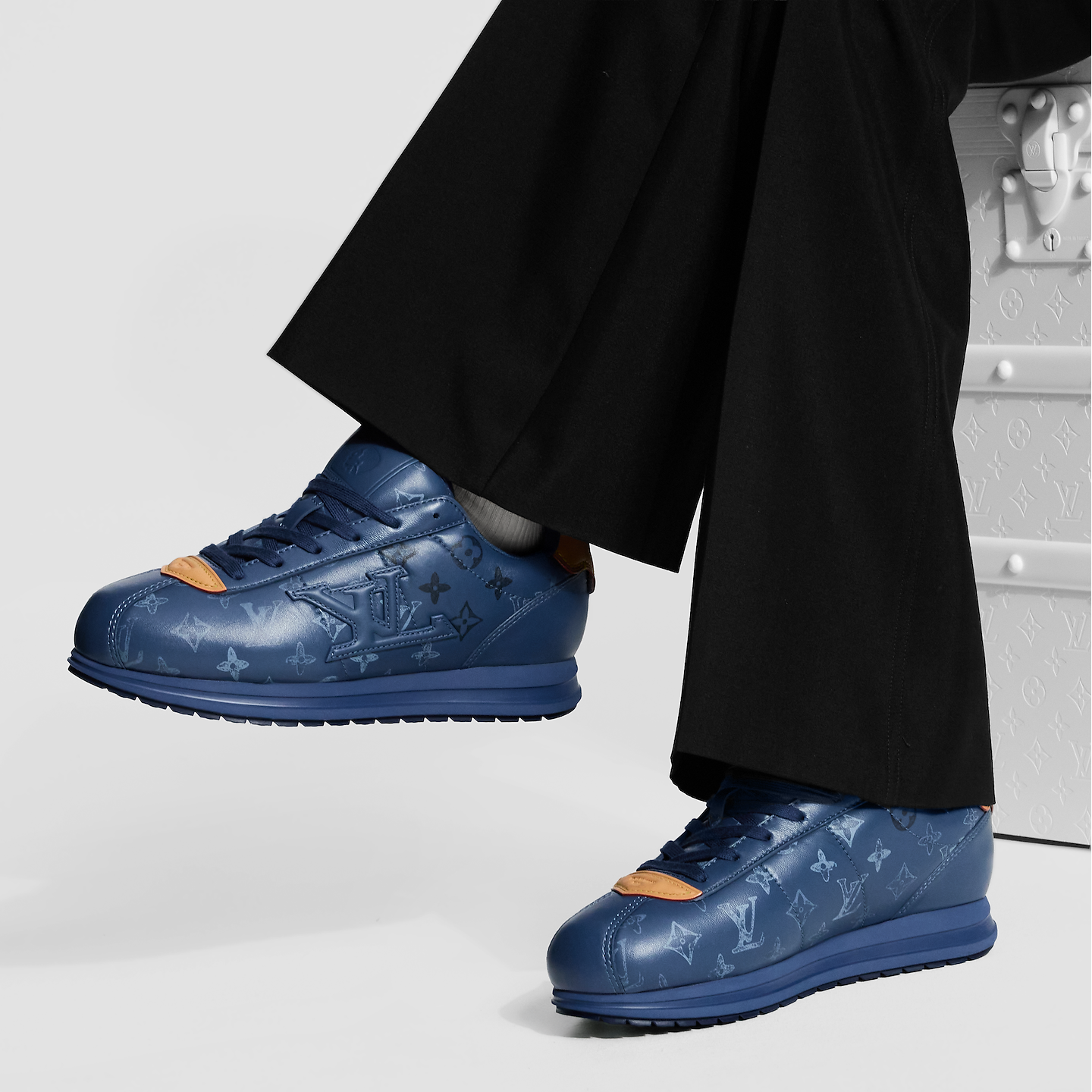  Giày Nam Louis Vuitton Lv Buttersoft Trainers 'Blue' 