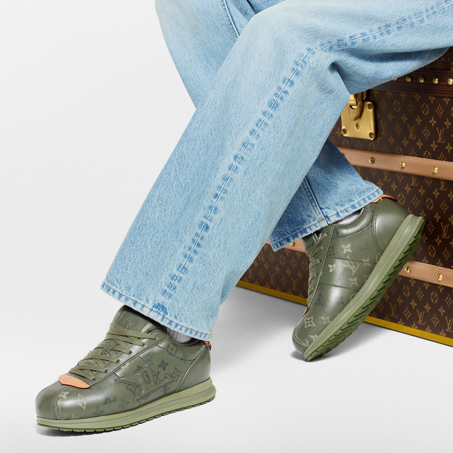  Giày Nam Louis Vuitton LV Buttersoft Trainers 'Khaki' 