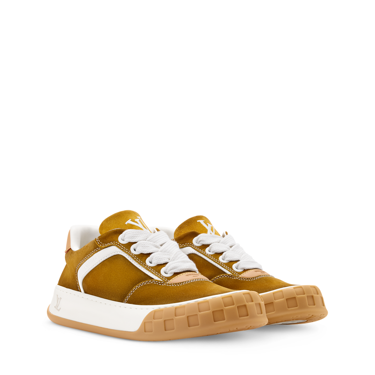  Giày Nam Louis Vuitton LV Tilted Trainers 'Cognac' 