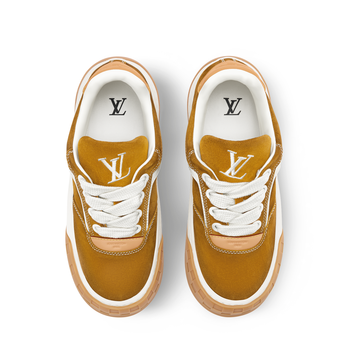  Giày Nam Louis Vuitton LV Tilted Trainers 'Cognac' 