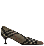  Giày Nữ Burberry Check Cameo Low Pumps 'Brush Brown' 