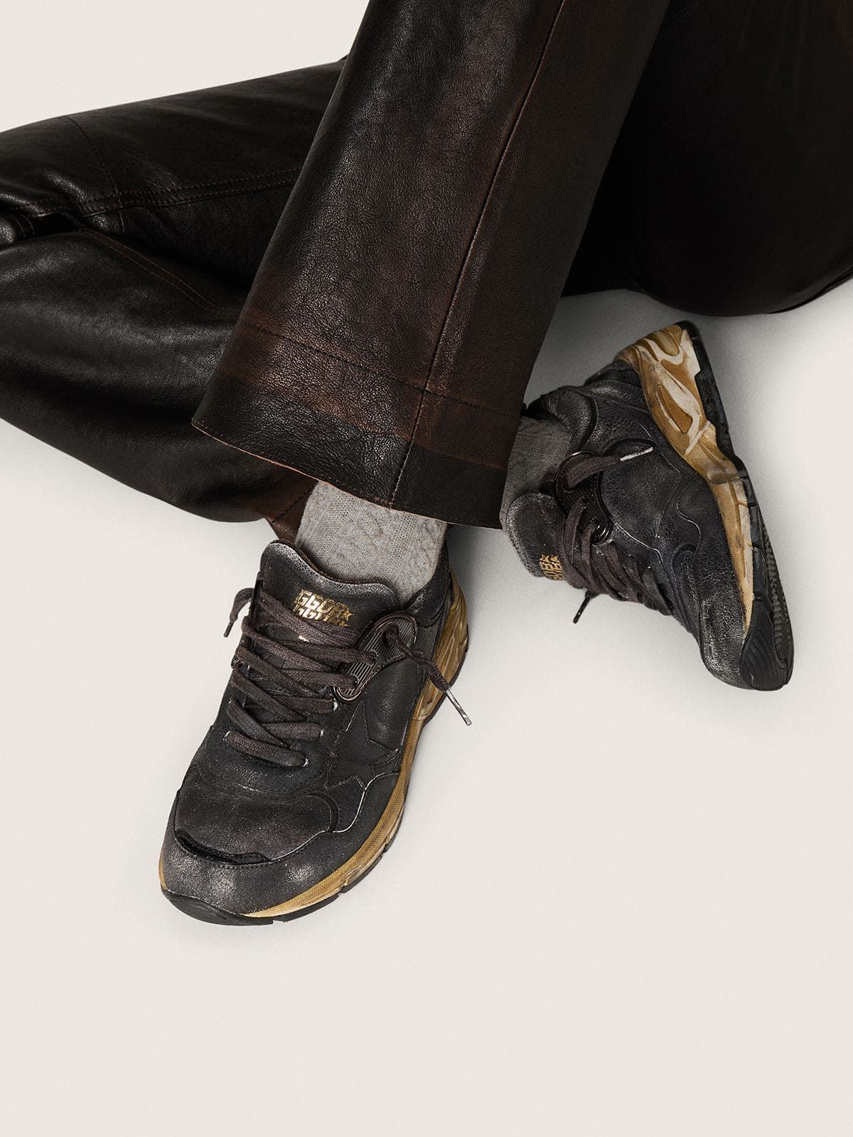  Giày Nữ Golden Goose Dad-Star 'Black' 