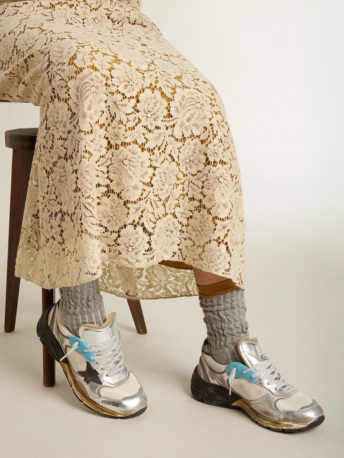  Giày Nữ Golden Goose Dad-Star 'White' 
