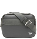  Túi Lacoste Leather Printed Messenger Bag 'Gray' 
