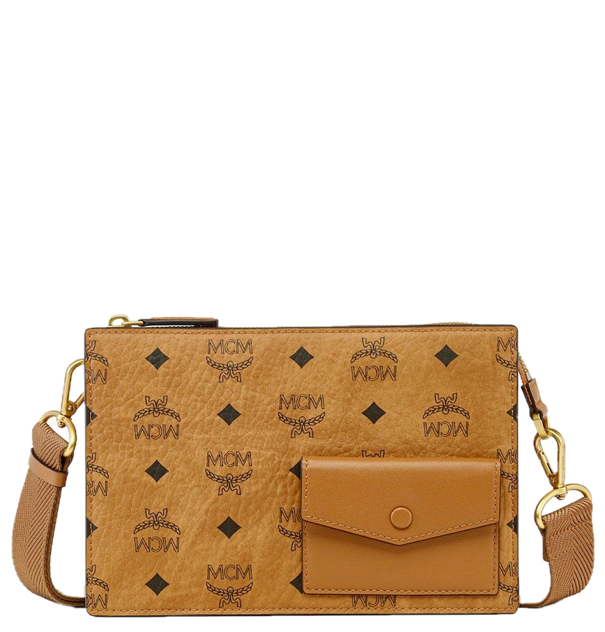  Túi MCM Aren Standing Crossbody Pouch 'Cognac' 