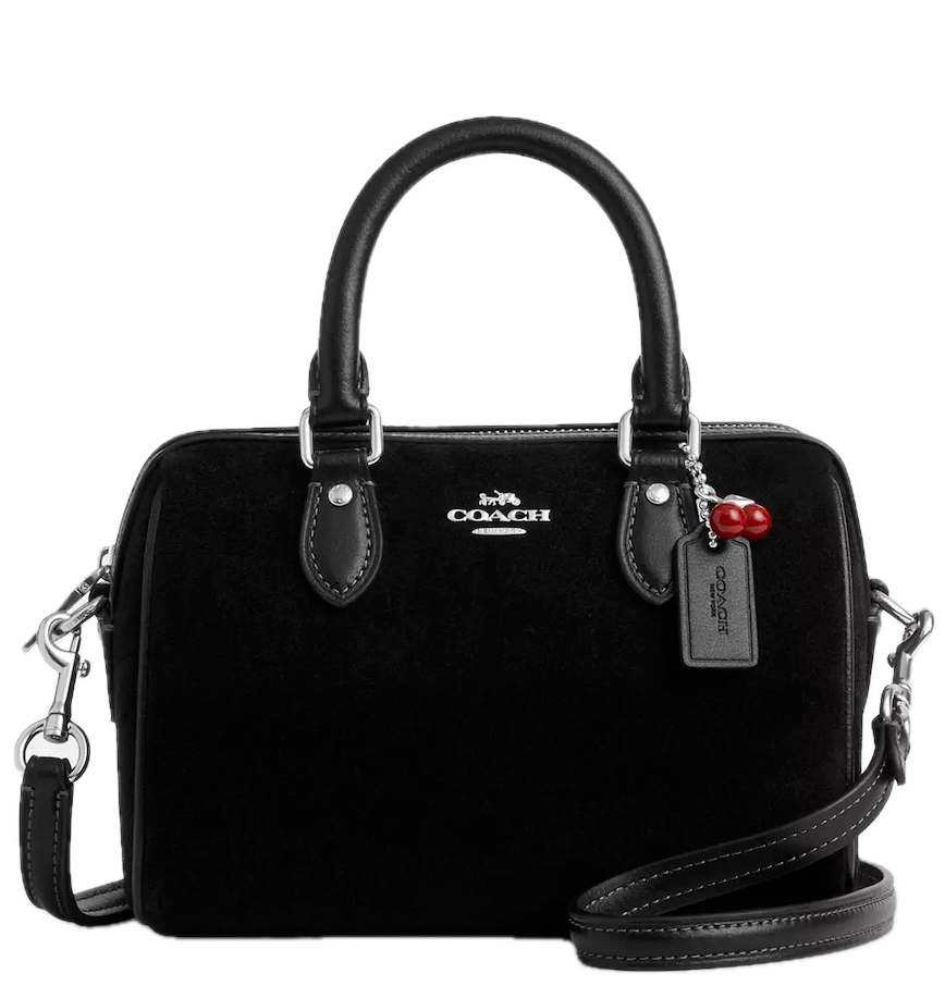  Túi Nữ Coach Mini Rowan With Cherry Charm 'Silver' 