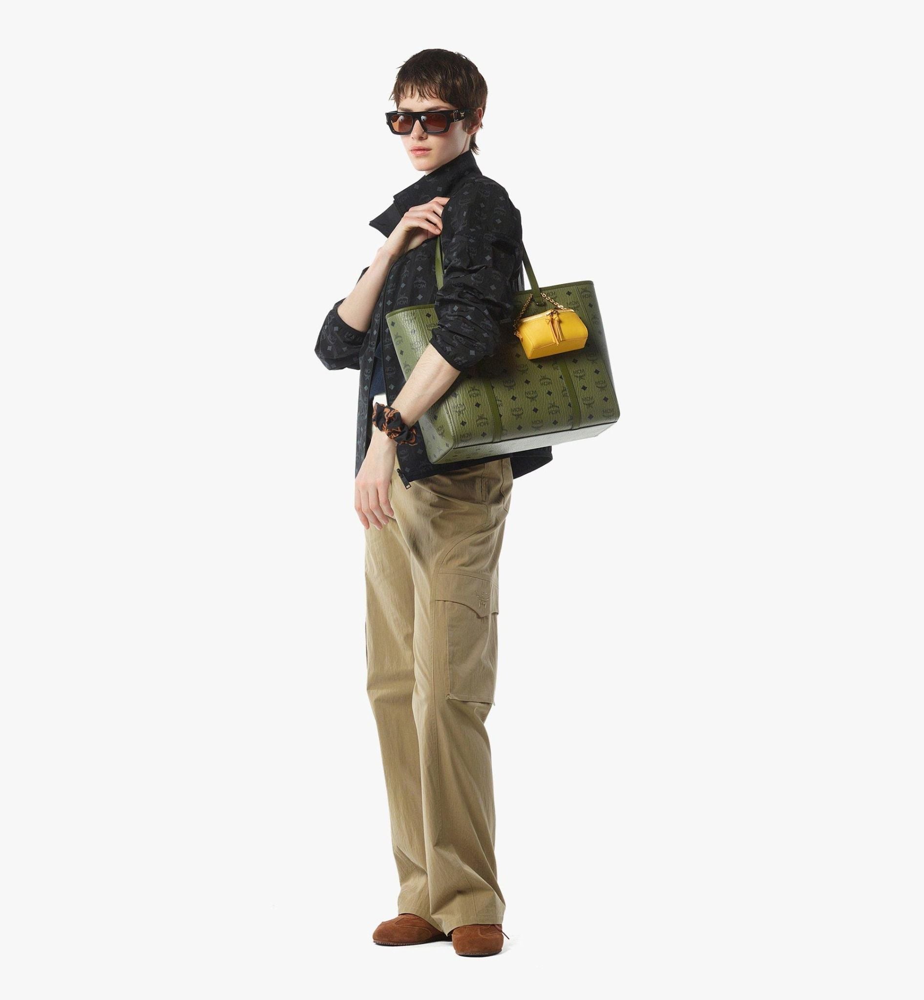  Túi Nữ MCM Toni Top-Zip Shopper 'Khaki Moss' 