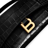  Ví Nữ Balenciaga Hourglass Pochette 'Black' 