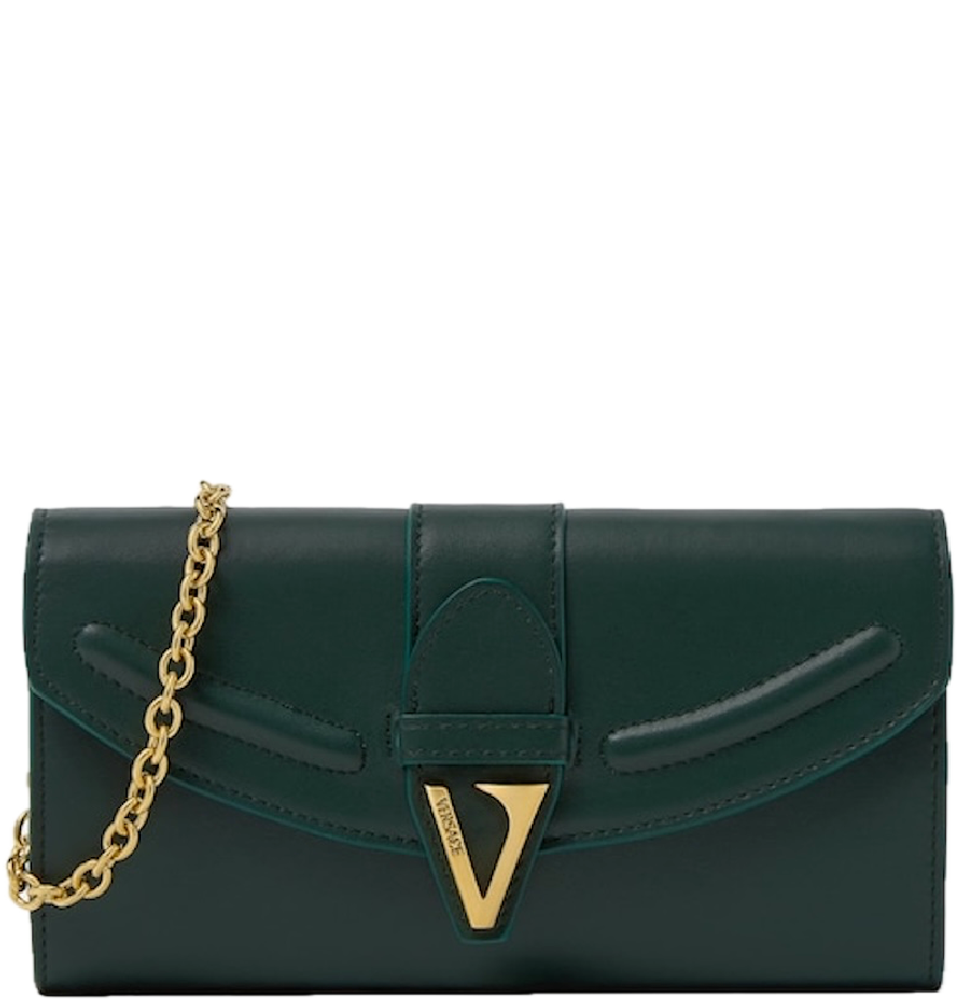  Ví Nữ Versace V Wallet On Chain 'Green' 