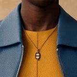  Vòng Cổ Nữ Hermes Mini Maillon 'Noir Rose Gold' 