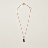  Vòng Cổ Nữ Hermes Mini Maillon 'Noir Rose Gold' 