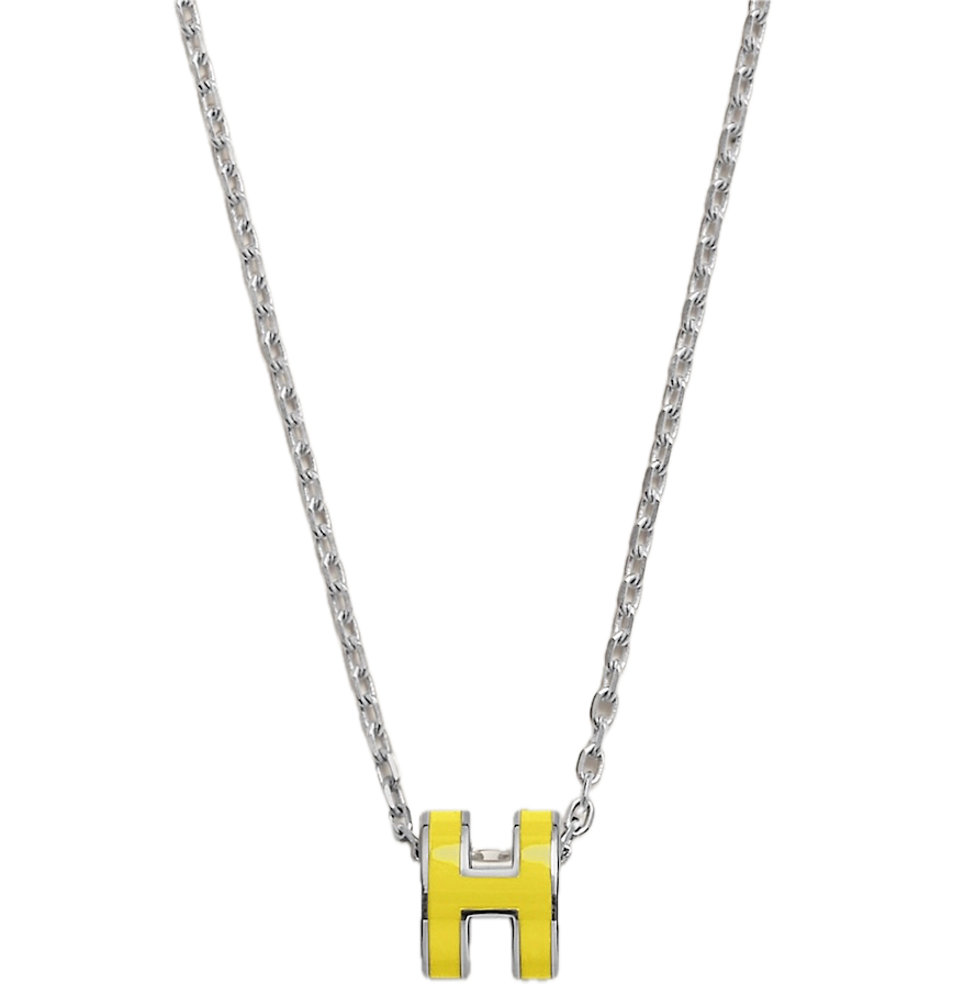  Vòng Cổ Nữ Hermes Mini Pop H 'New Lime Palladium' 