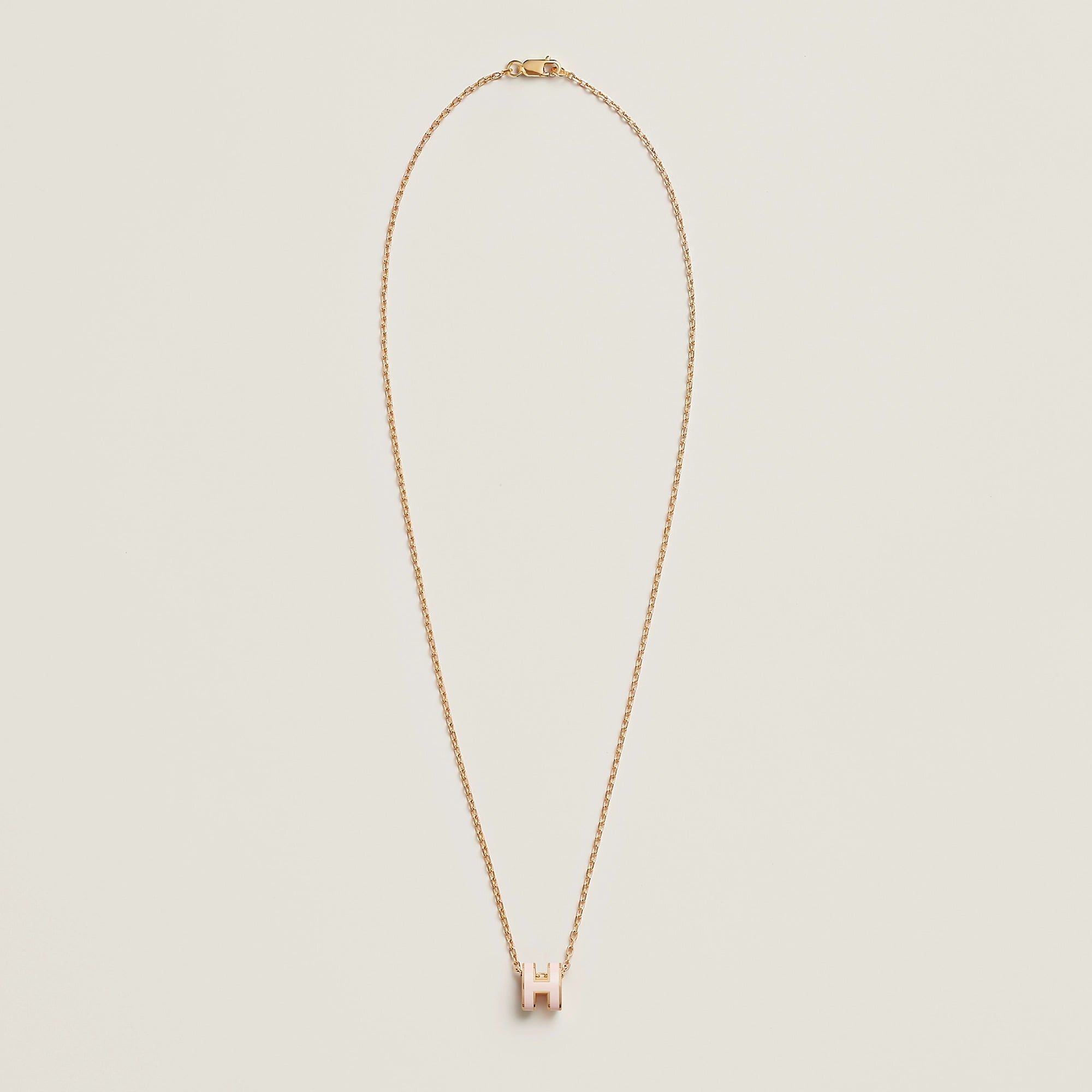  Vòng Cổ Nữ Hermes Mini Pop H 'Rose Dragée Gold' 