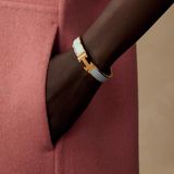  Vòng Tay Nữ Hermes Clic H 'Bleu Polaire Gold' 