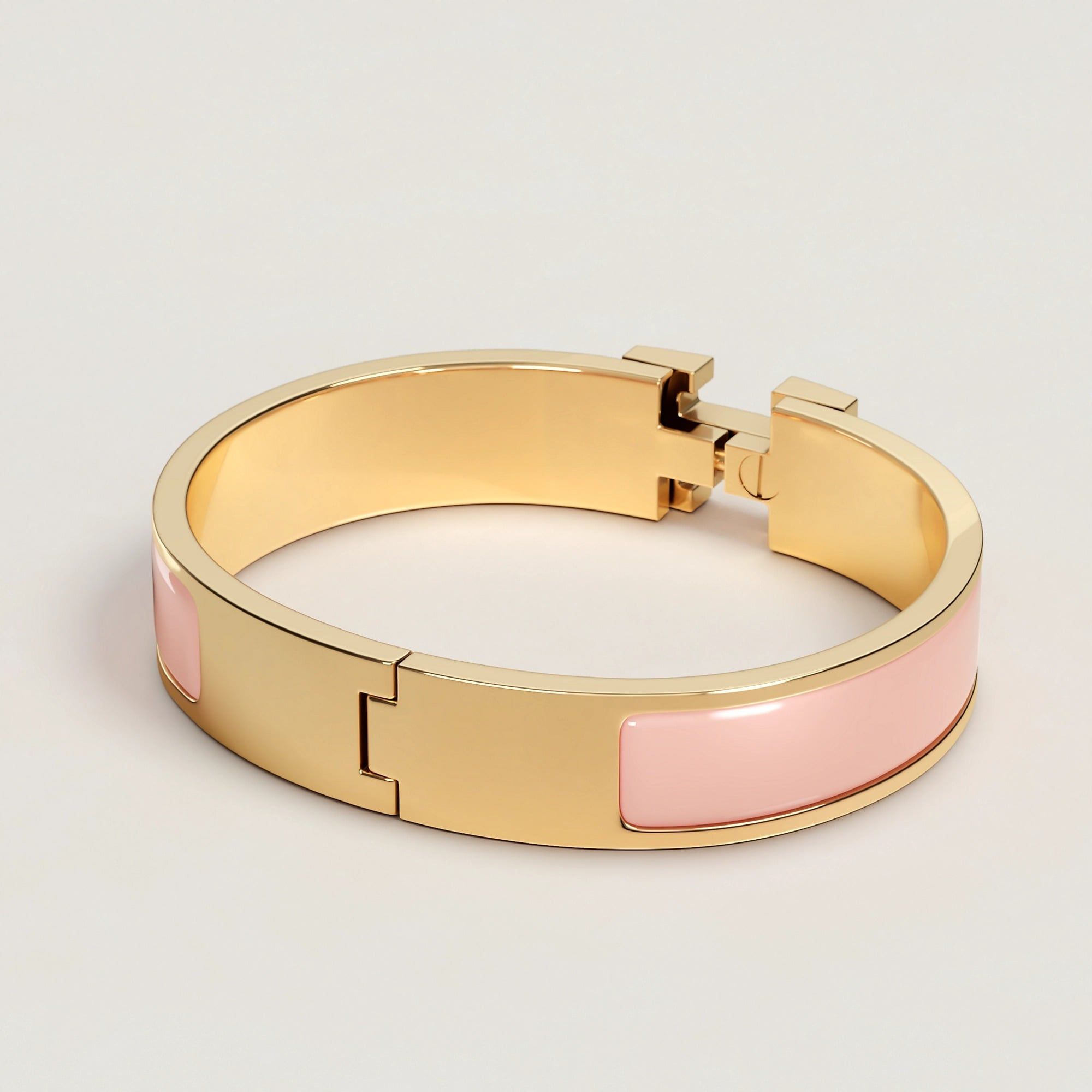  Vòng Tay Nữ Hermes Clic H 'Rose Candeur Gold' 