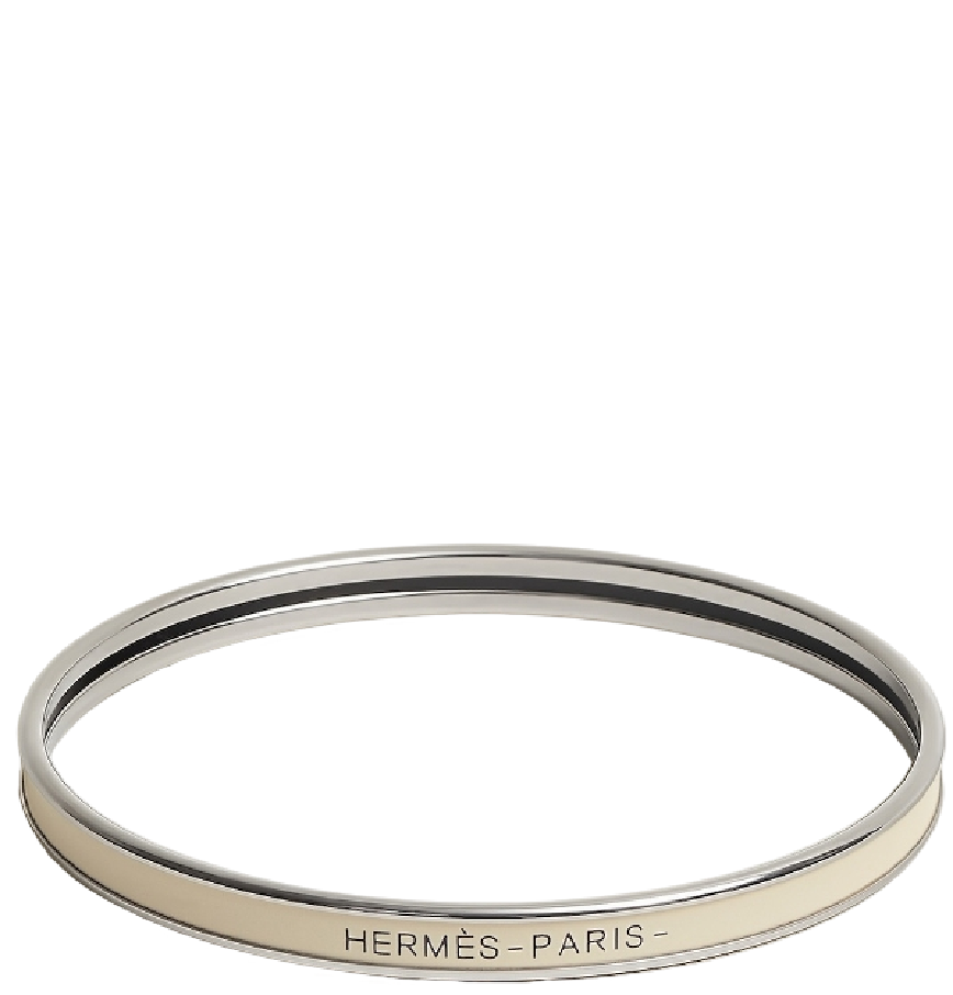  Vòng Tay Nữ Hermes Uni Bangle 'Crème Palladium' 
