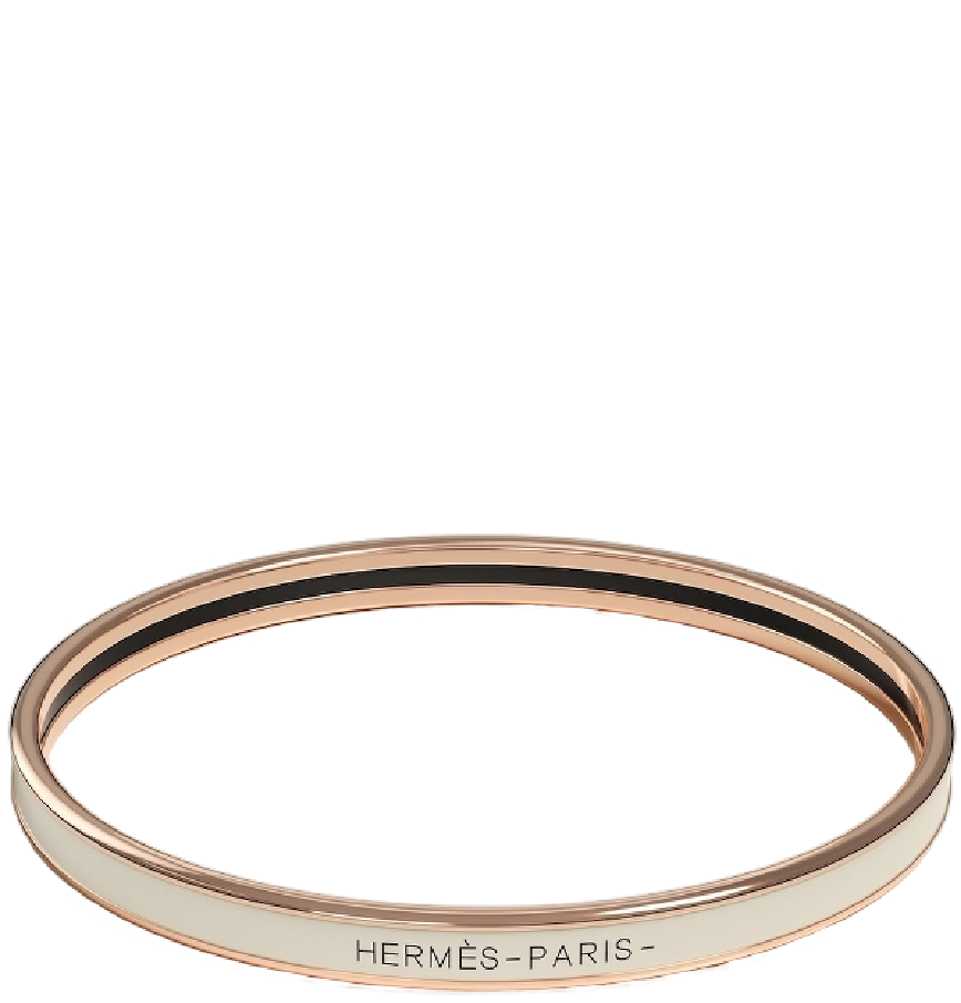  Vòng Tay Nữ Hermes Uni Bangle 'Crème Rose Gold' 