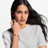  Vòng Tay Nữ Louis Vuitton LV Bloom Pearl Heart 'Red' 