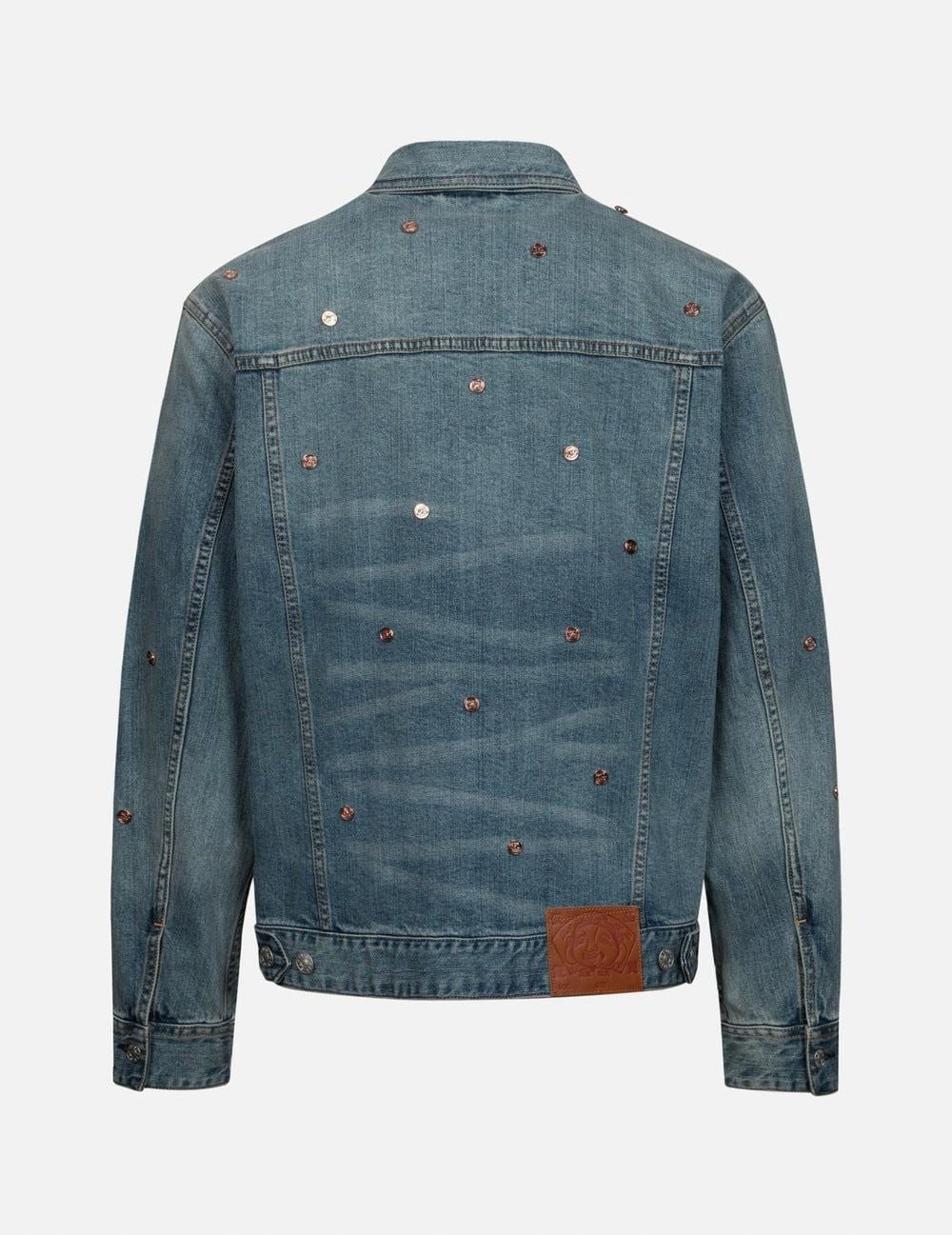  Áo Evisu Allover Rivets Seagull Denim Jacket 'Indigo' 