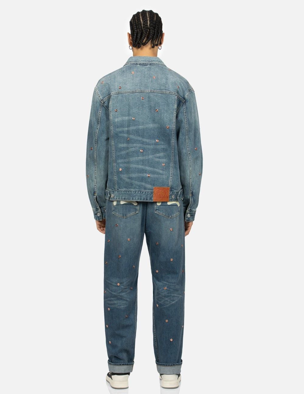 Áo Evisu Allover Rivets Seagull Denim Jacket 'Indigo' 