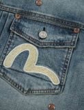  Áo Evisu Allover Rivets Seagull Denim Jacket 'Indigo' 