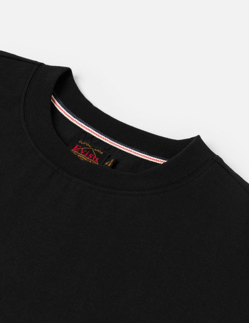  Áo Evisu Fabric Mix Patchwork Seagull T-Shirt 'Black' 
