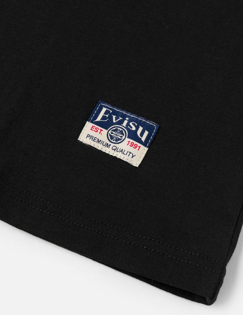  Áo Evisu Fabric Mix Patchwork Seagull T-Shirt 'Black' 