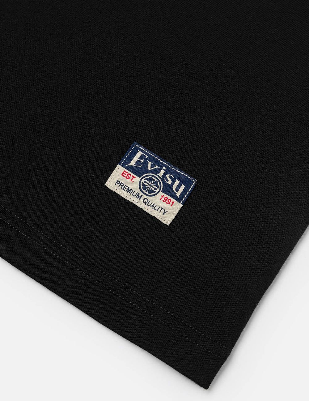  Áo Evisu Multi-Pocket and Multi-Print T-shirt 'Black' 