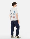 Áo Evisu Multi-Pocket and Multi-Print T-shirt 'White' 