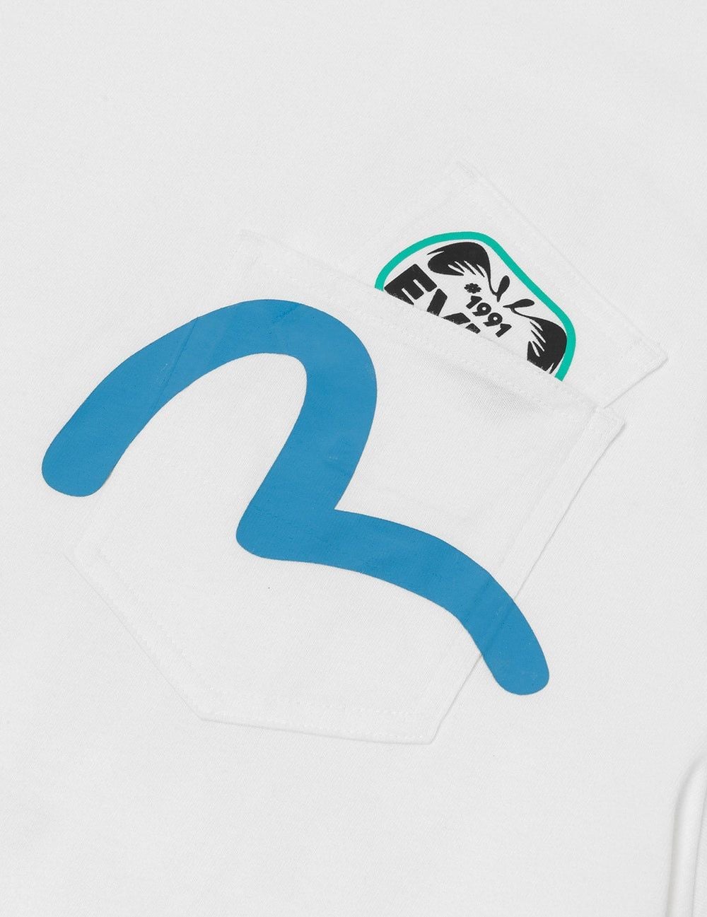  Áo Evisu Multi-Pocket and Multi-Print T-shirt 'White' 