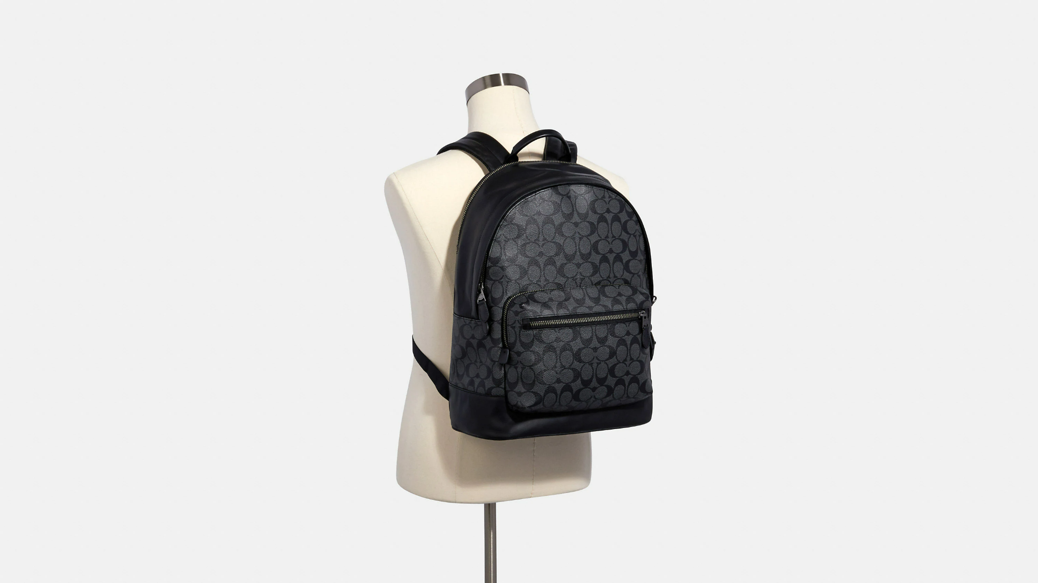  Balo Coach West Backpack In Signature Canvas 'Black' 