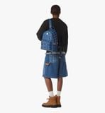  Balo MCM Stark Side Studs Backpack 'Blue Visetos' 