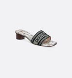  Dép Nữ Dior Lucky Dway Heeled Slide 'Sage Green' 