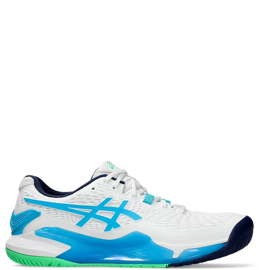  Giày Nam Asics Gel-Resolution 9 'White Digital Aqua' 