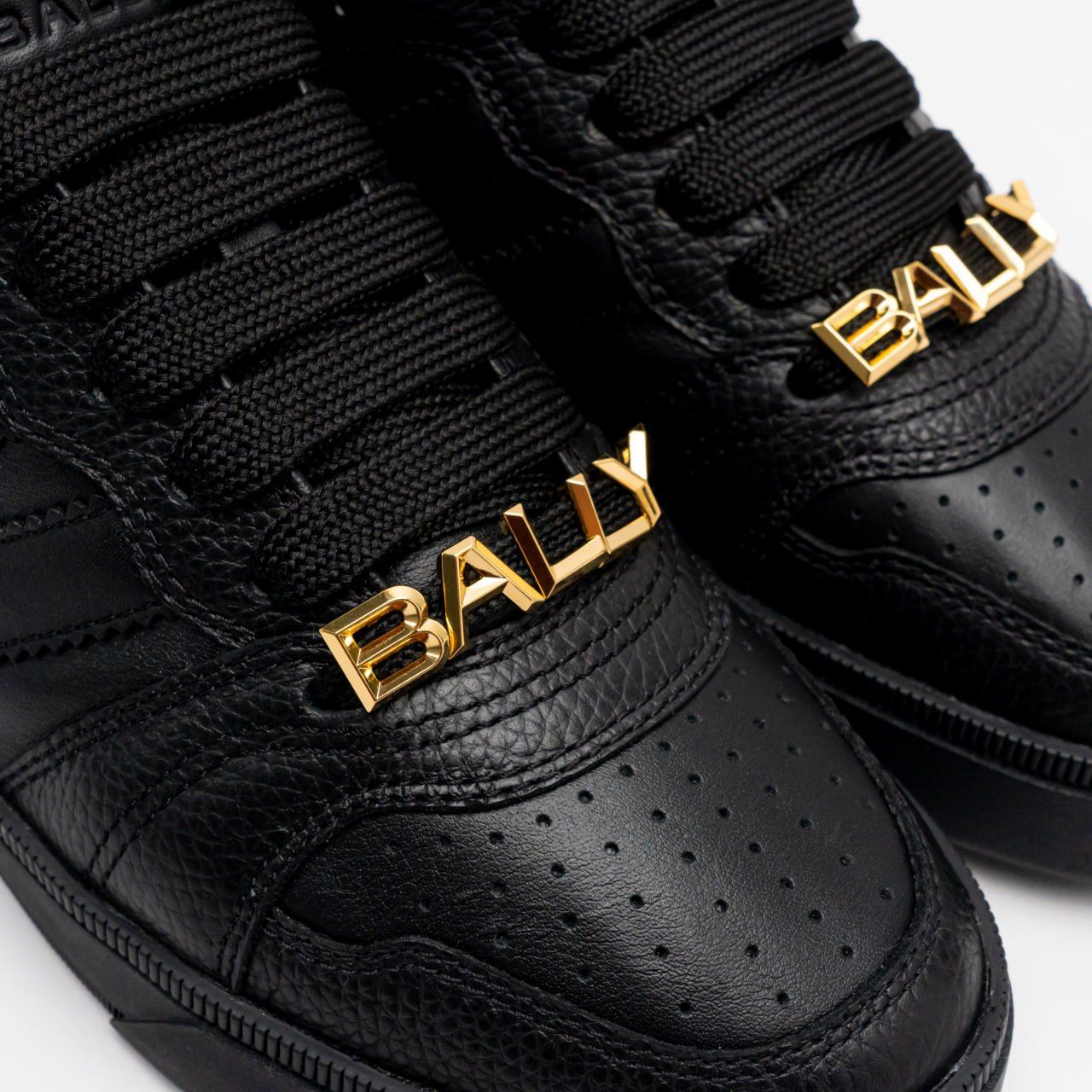  Giày Nam Bally Royalty Grained Leather Sneakers 'Black' 