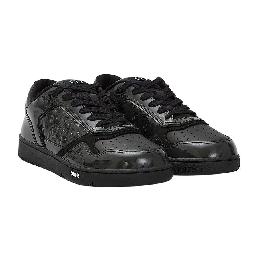  Giày Nam Dior B27 Patent Leather Sneakers 'Black' 